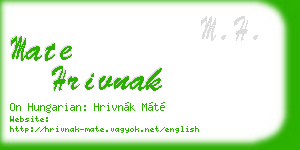 mate hrivnak business card