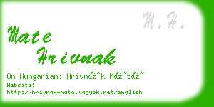 mate hrivnak business card